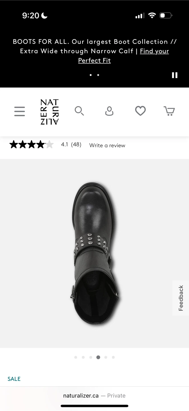 Naturalizer Black Leather Studded Buckle Boots - photo 4