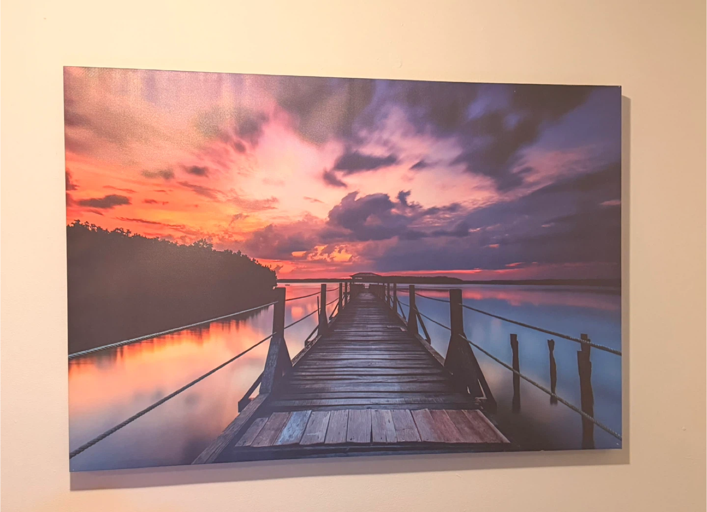 Canvas Print of Sunset Pier
