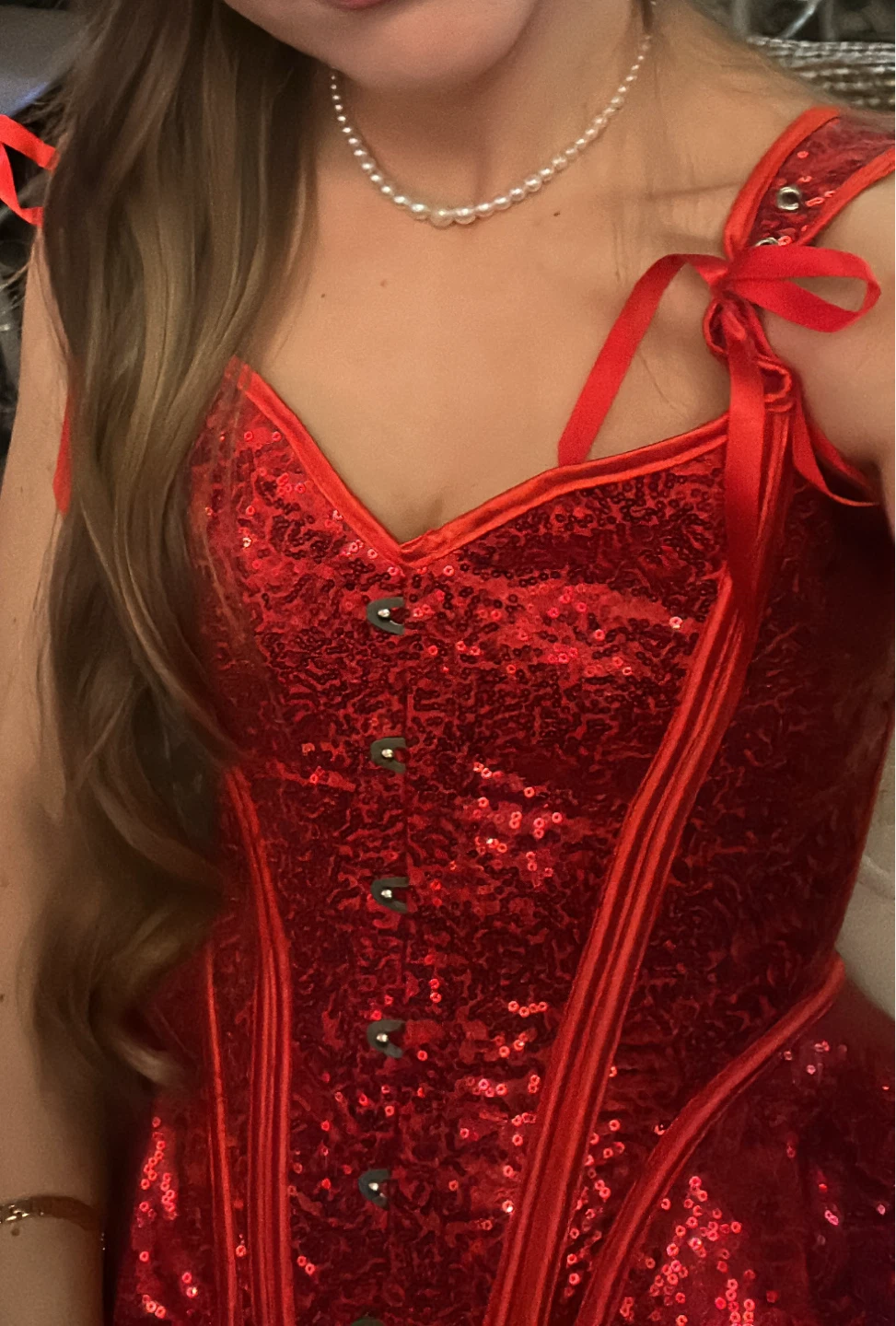 Red Sequin Corset - photo 3
