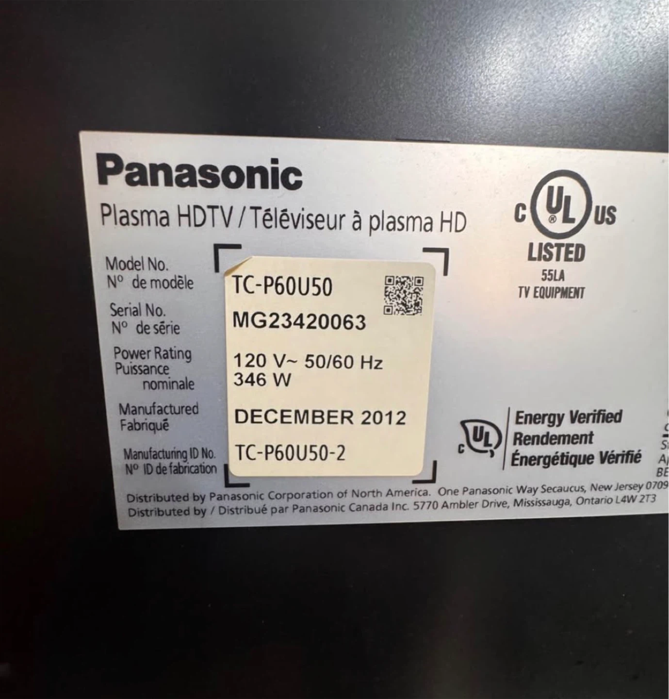 Panasonic Viera 60-inch plasma TVs - photo 4