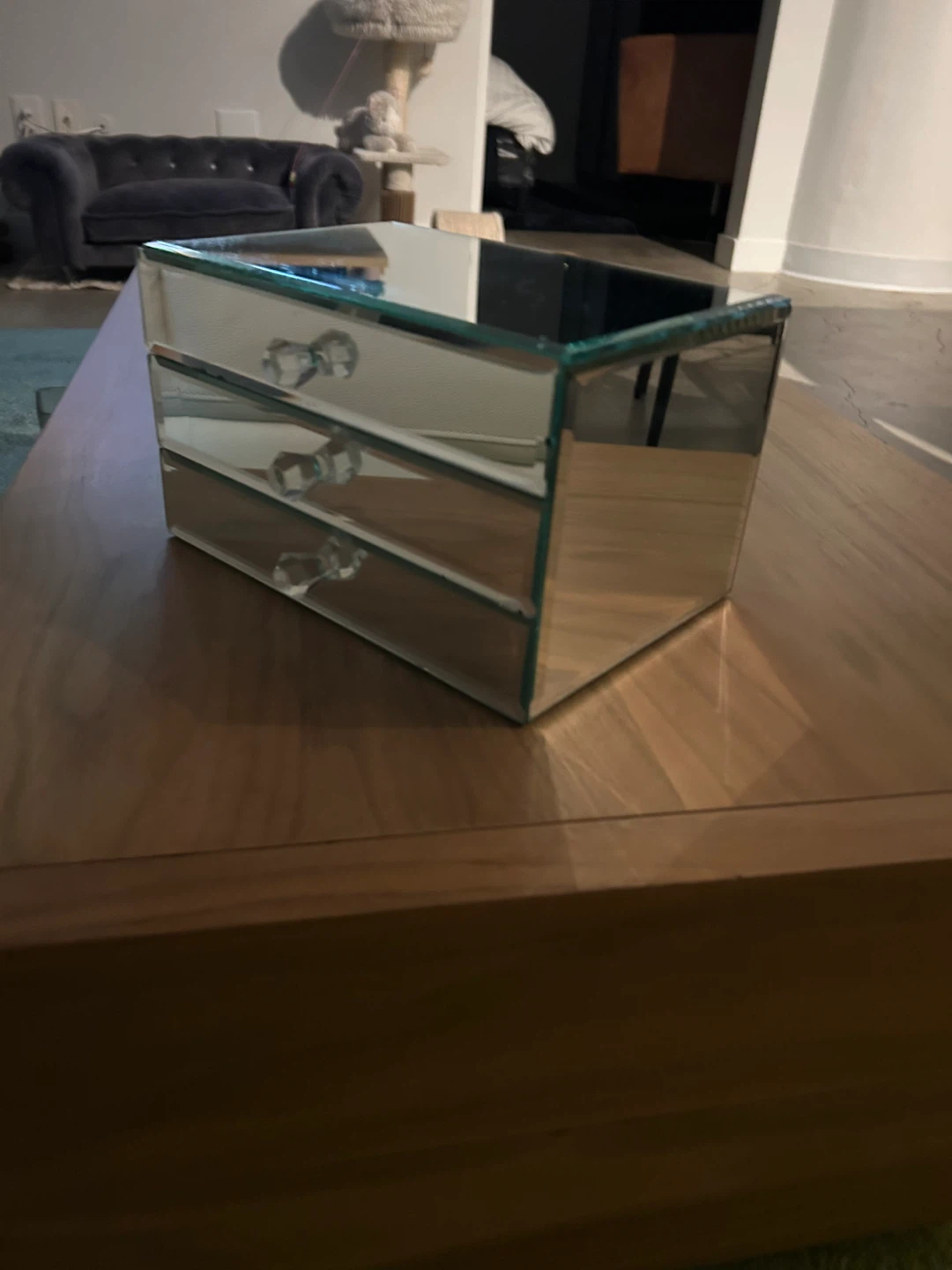 Mirrored 3-Drawer Jewelry Box