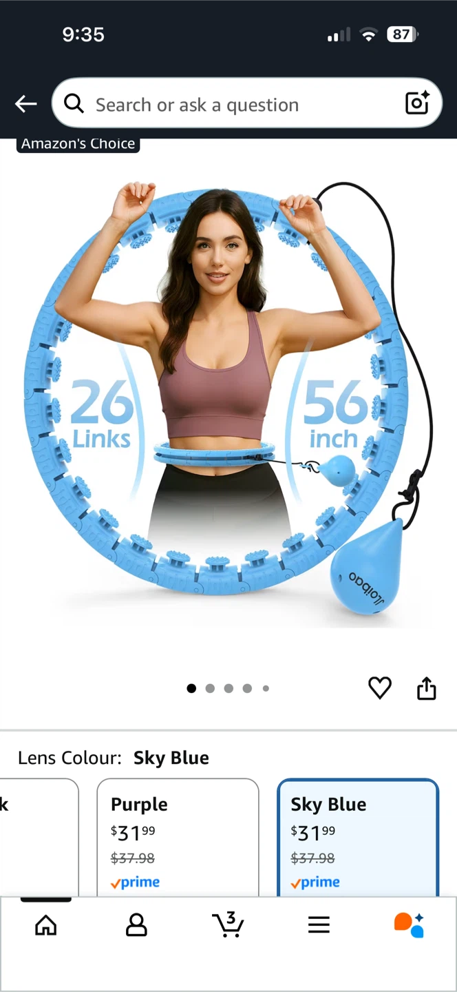 Adjustable Smart Hula Hoop - Sky Blue