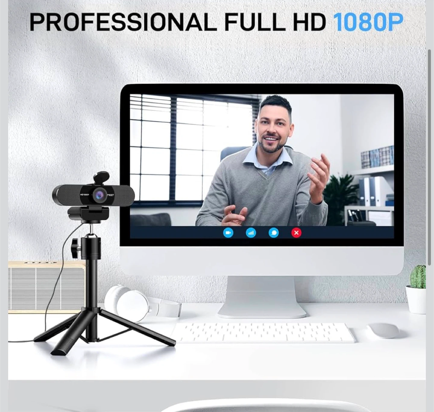 EMEET C960 1080p Webcam with Tripod and Privacy Cover - photo 4