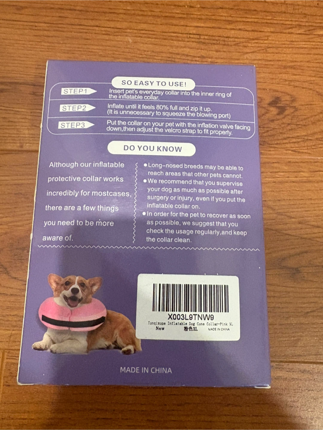 New Inflatable Protective Collar XL Pink - photo 2
