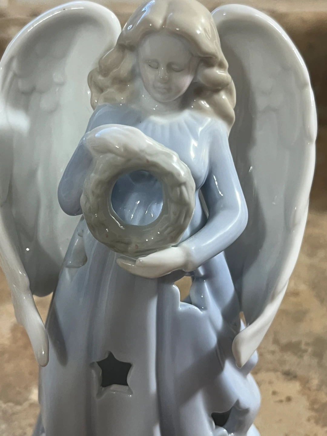 Beautiful ceramic angel ornament vintage mint condition