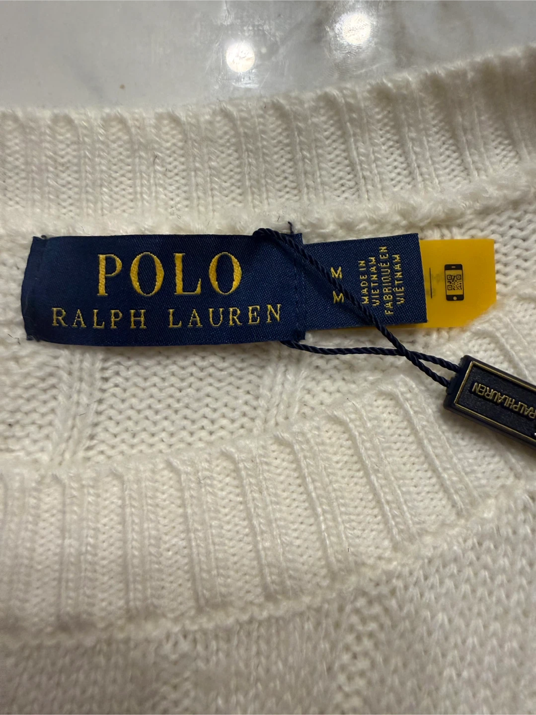 Polo Ralph Lauren Cream Cable Knit Sweater - Size M - photo 4