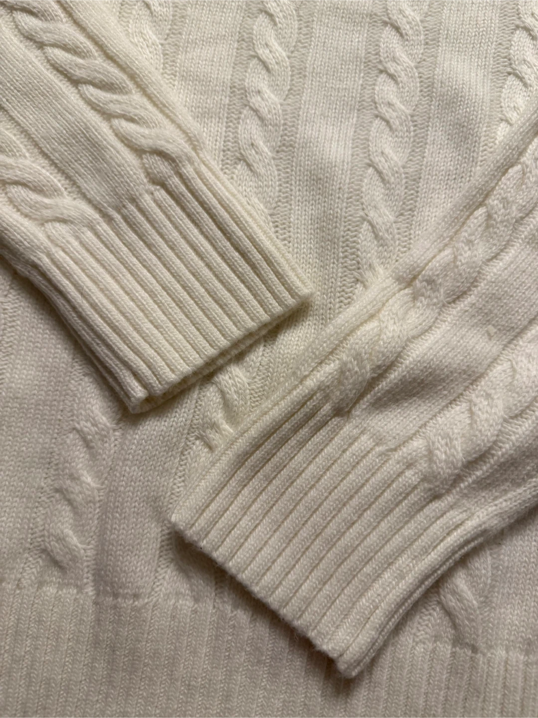 Polo Ralph Lauren Cream Cable Knit Sweater - Size M - photo 2