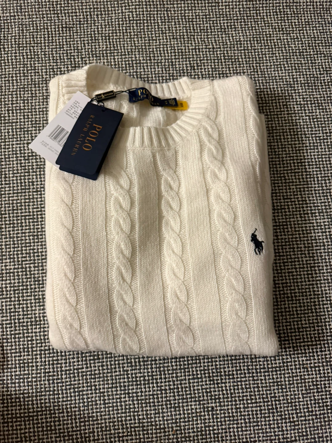 Polo Ralph Lauren Cream Cable Knit Sweater - Size M - photo 5
