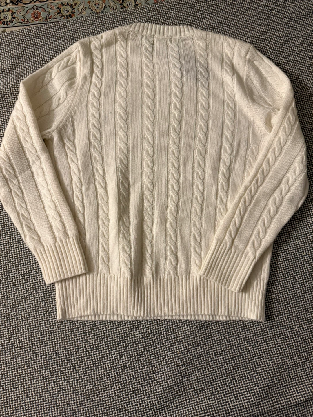 Polo Ralph Lauren Cream Cable Knit Sweater - Size M - photo 3