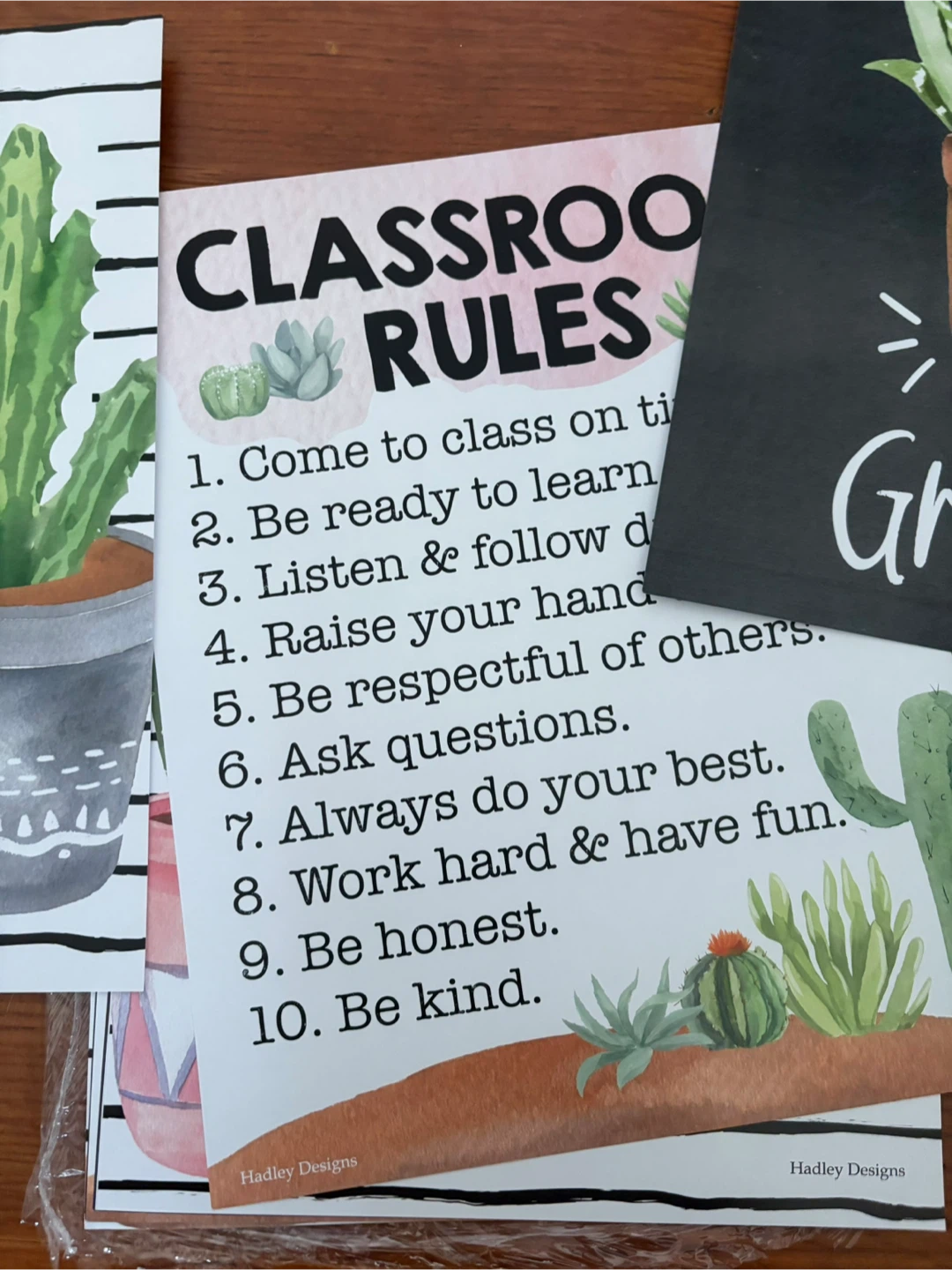 Hadley Designs Motivational Posters - Classroom Cactus Theme - photo 3
