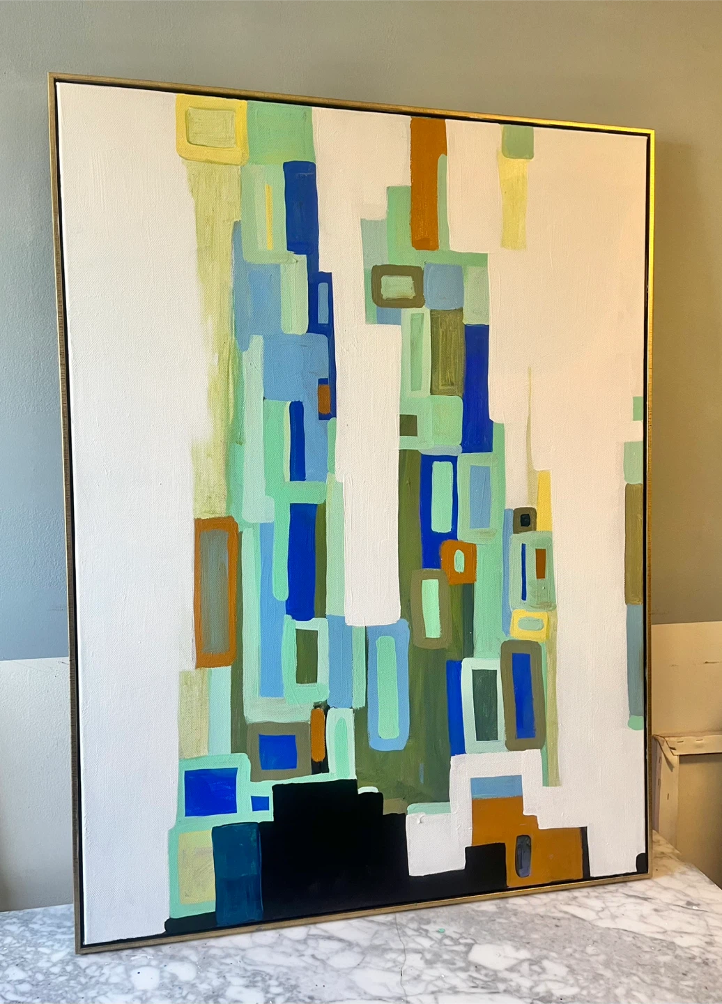 Abstract Art Canvas Painting 35x47”