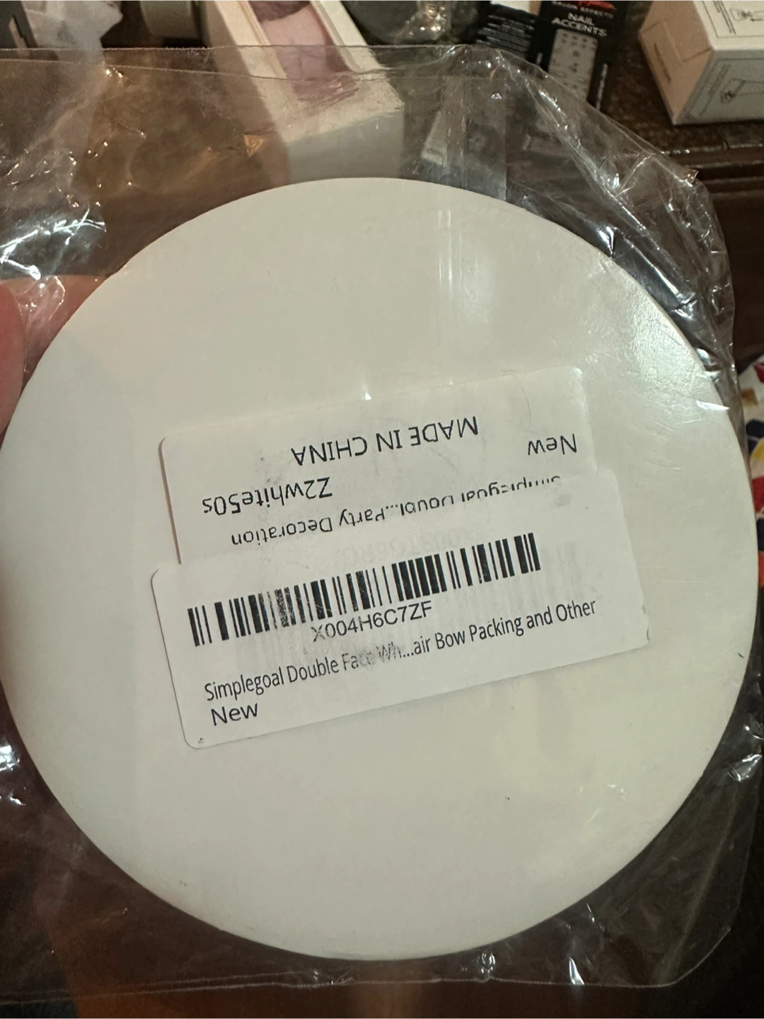 Simplegoal White Satin Ribbon - 1/4 inch x 50 Yards - photo 2