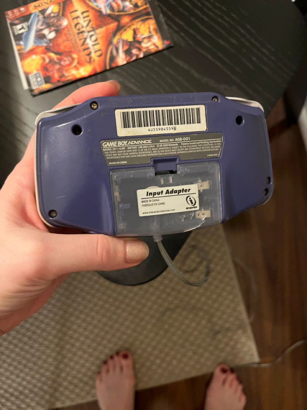 Nintendo Game Boy Advance - Purple with AC charger included