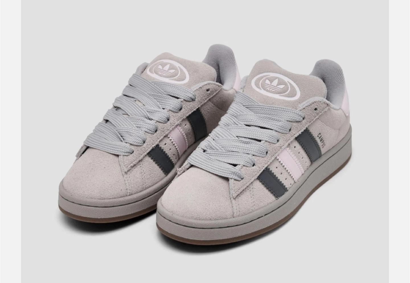 Adidas Campus 80s Pink and Grey Suede Sneakers - photo 2
