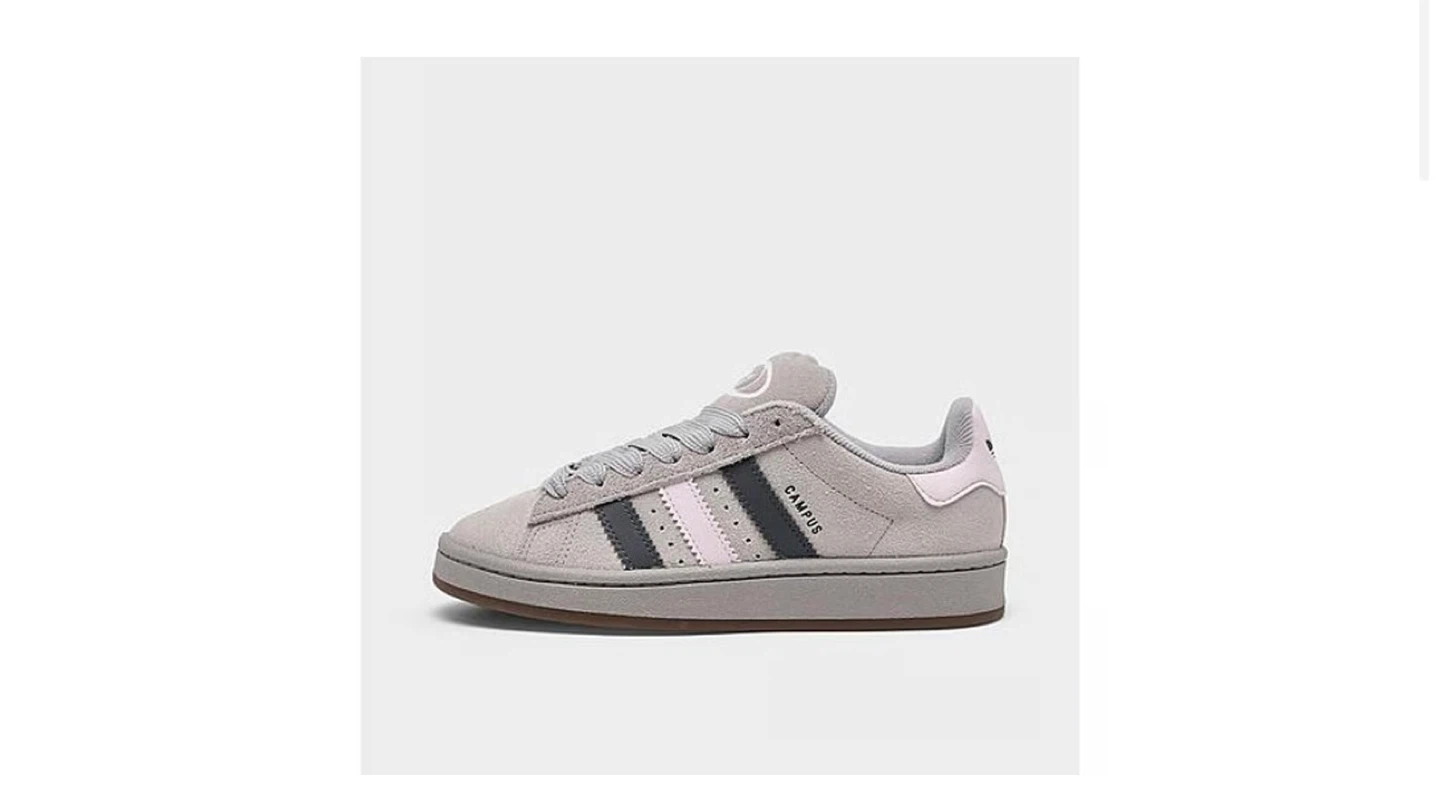 Adidas Campus 80s Pink and Grey Suede Sneakers