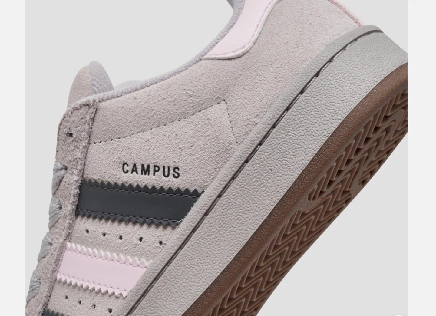 Adidas Campus 80s Pink and Grey Suede Sneakers - photo 3