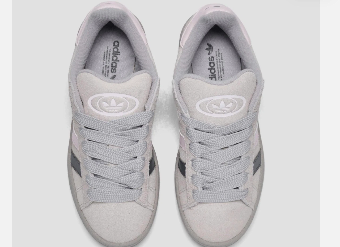 Adidas Campus 80s Pink and Grey Suede Sneakers - photo 5