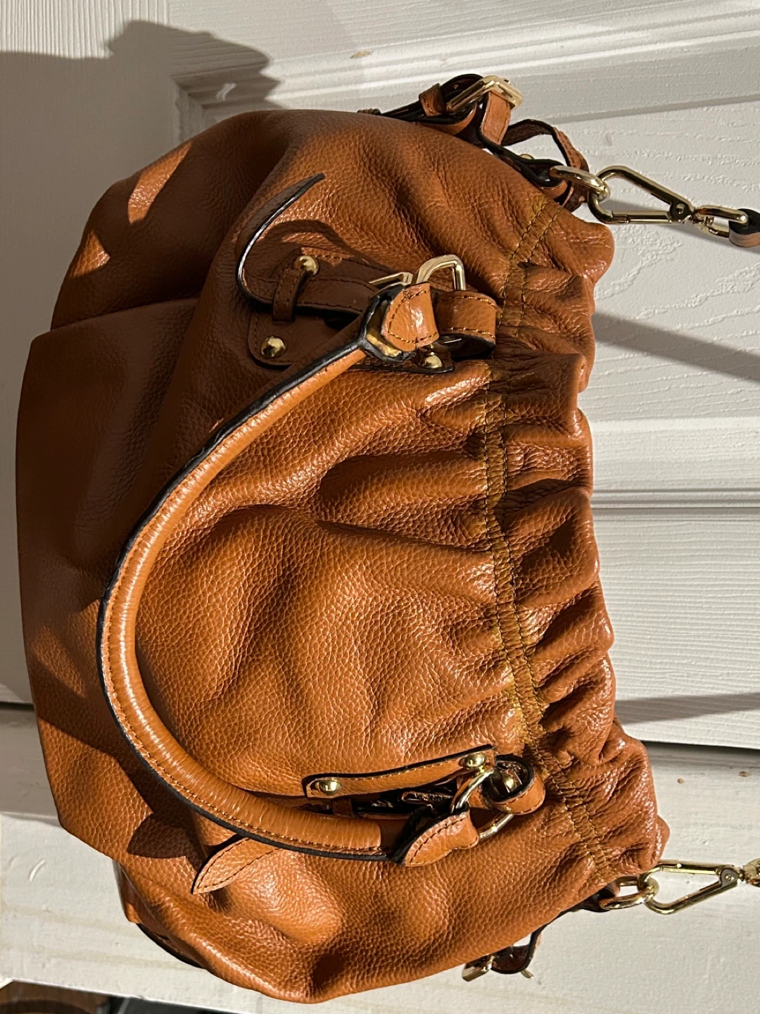Prada Brown Leather Drawstring Shoulder Bag - photo 5