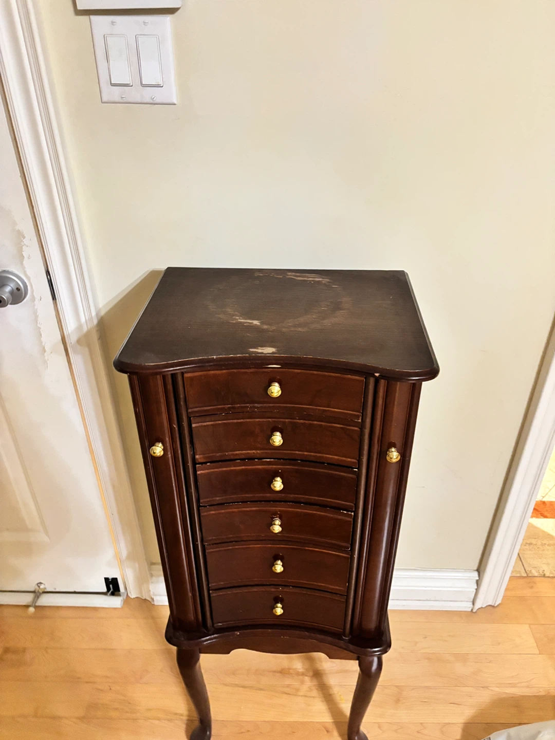 Wooden Jewelry Box with Mirror and Drawers - photo 4