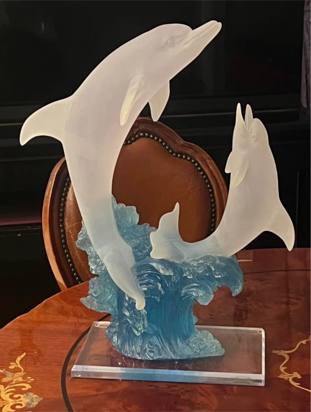 Glass Dolphin Sculpture
