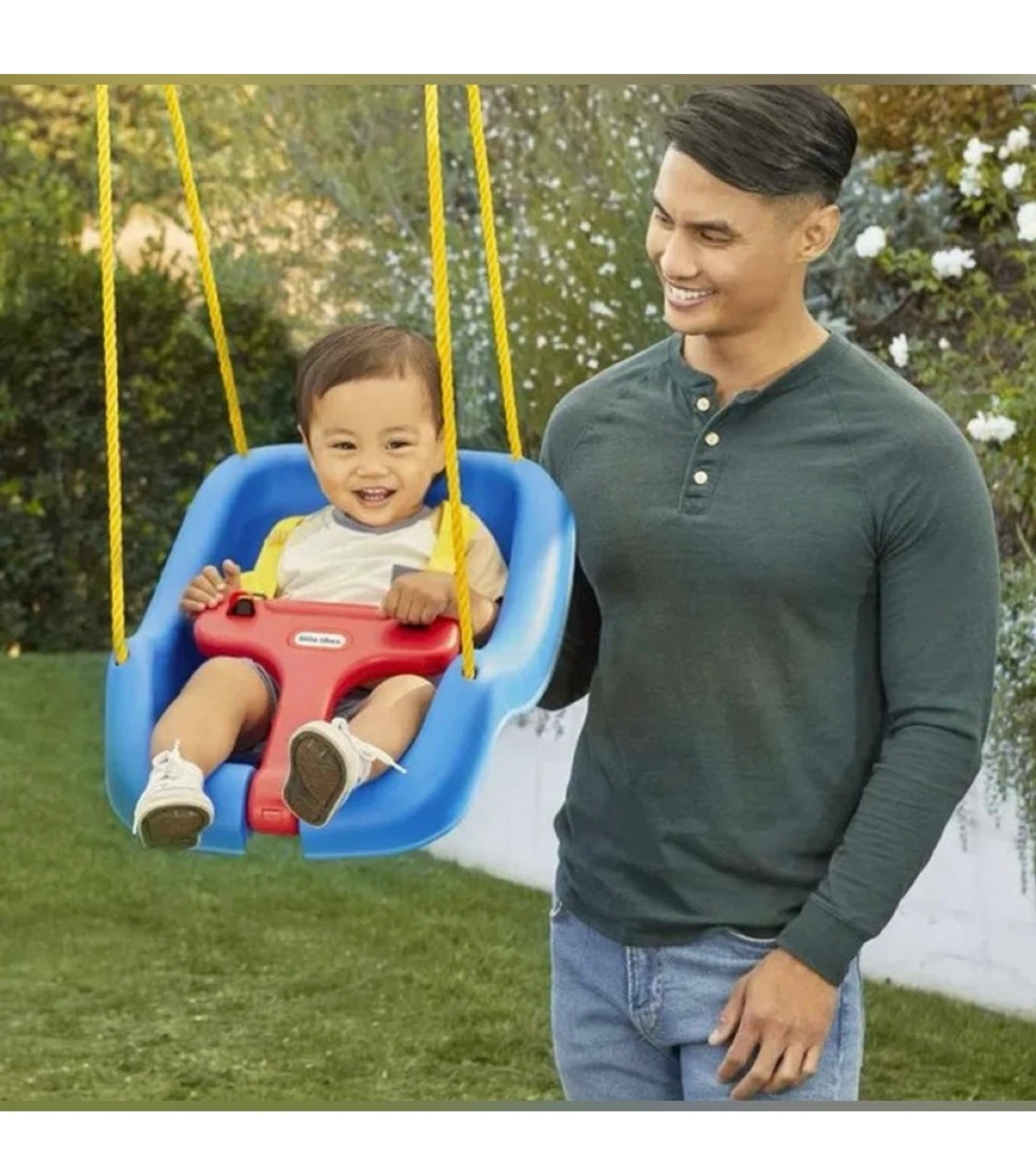 Little Tikes Snug 'n Secure Blue Swing with Adjustable Straps - photo 2