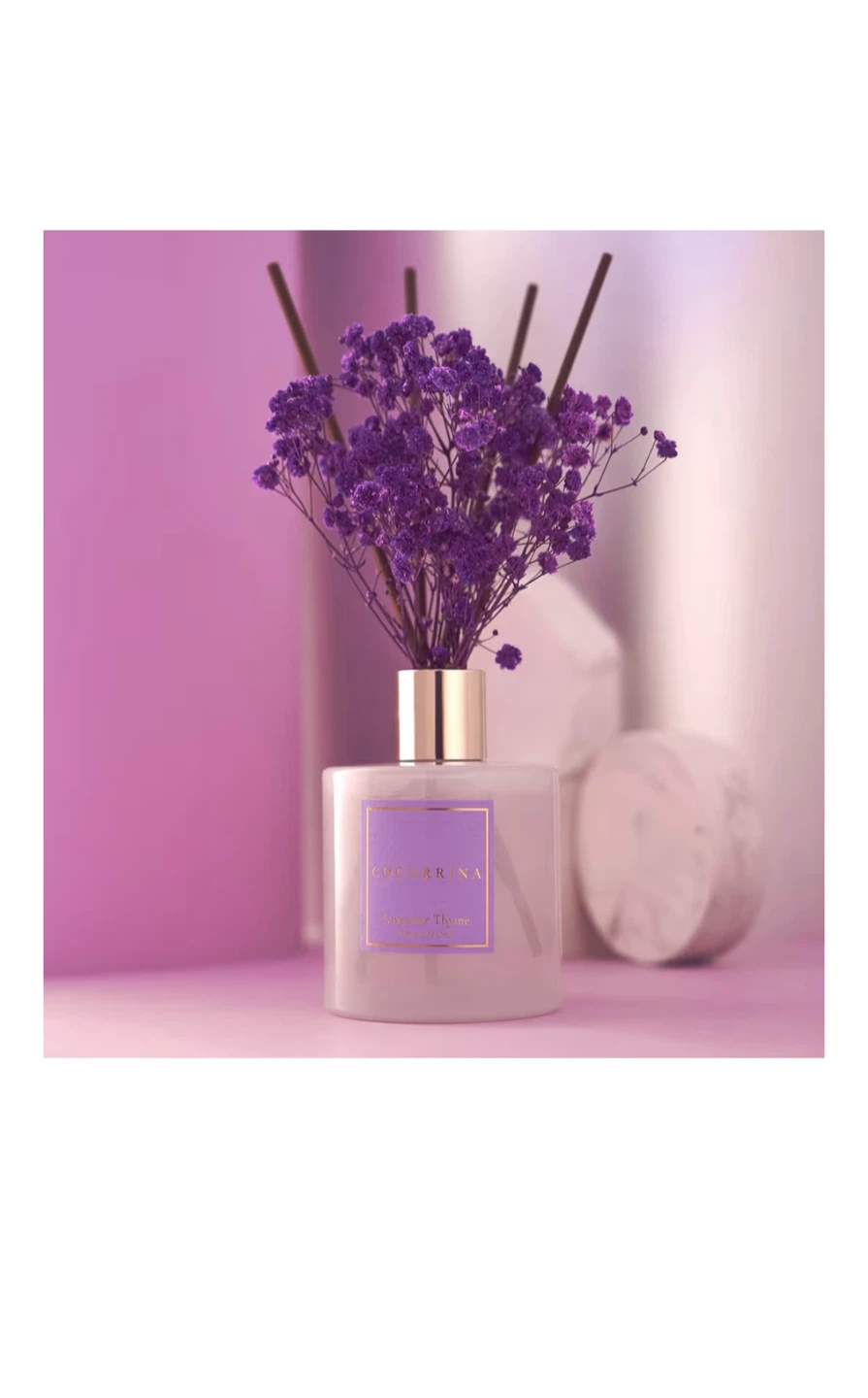 New Coccorrina Lavender Thyme Reed Diffuser with Dried Flowers - photo 3