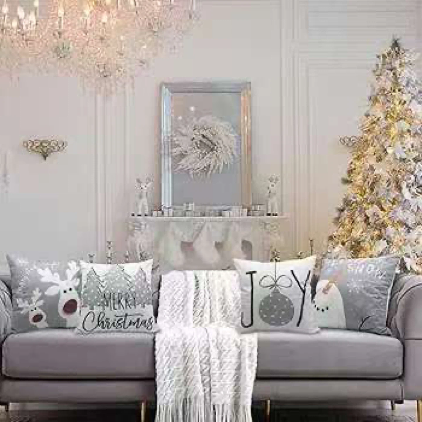 New Christmas Throw Pillow Covers Set