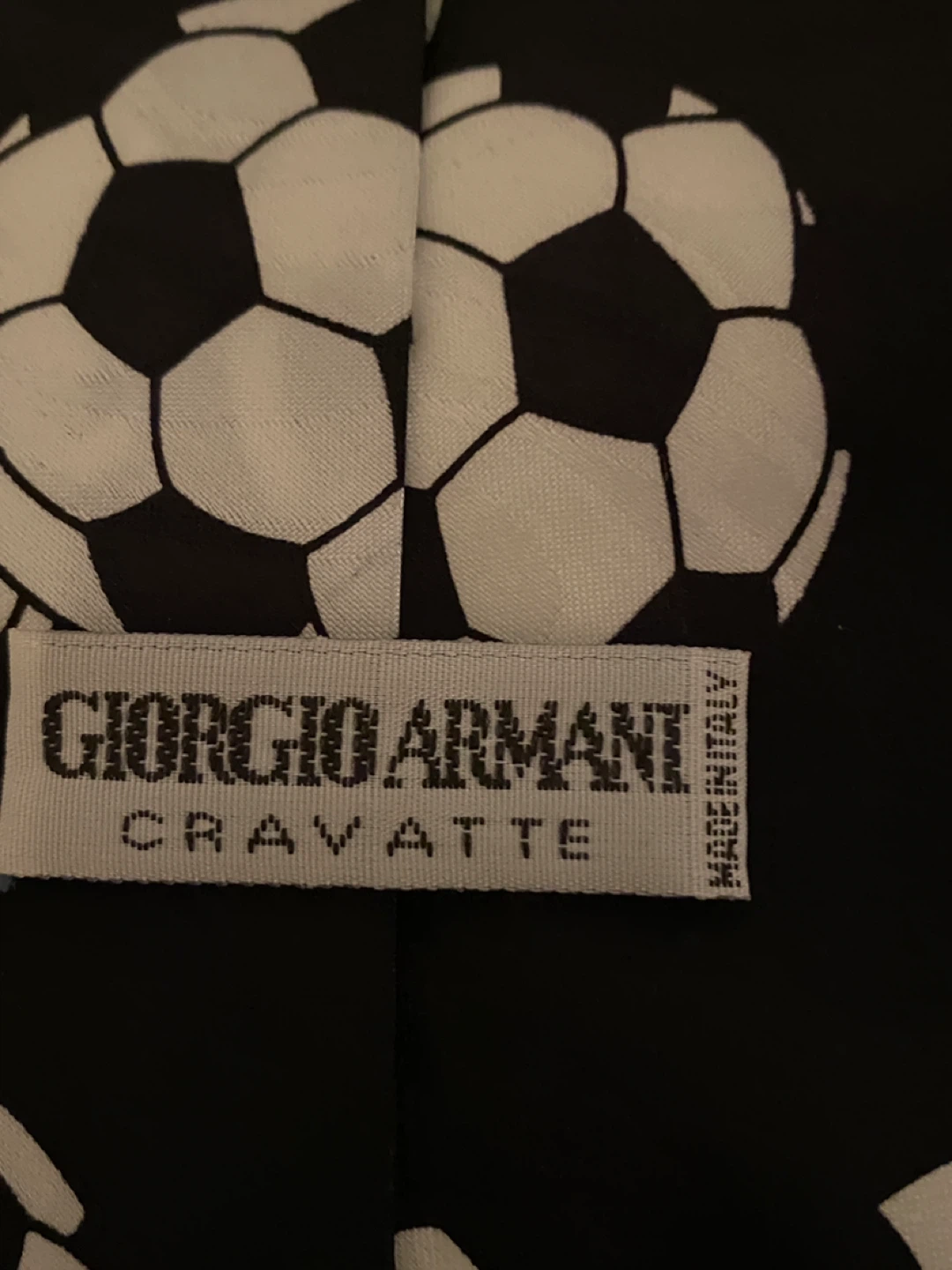 Giorgio Armani  Vintage Silk Tie with Soccer Ball Pattern - photo 2
