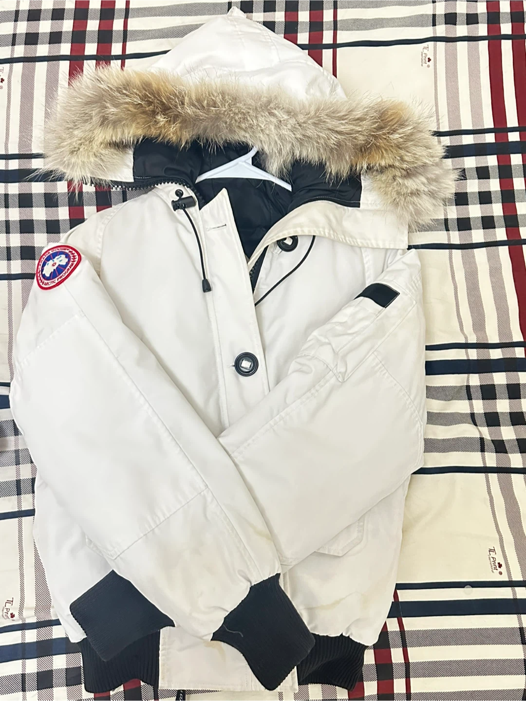 Canada Goose White Down Puffer Jacket