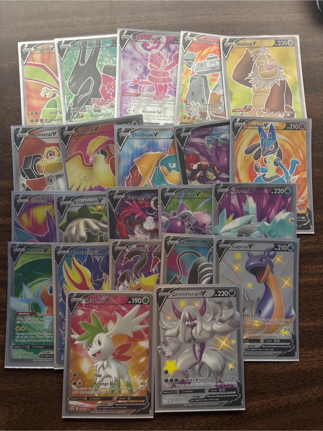 Assorted Pokémon Full Art V Cards