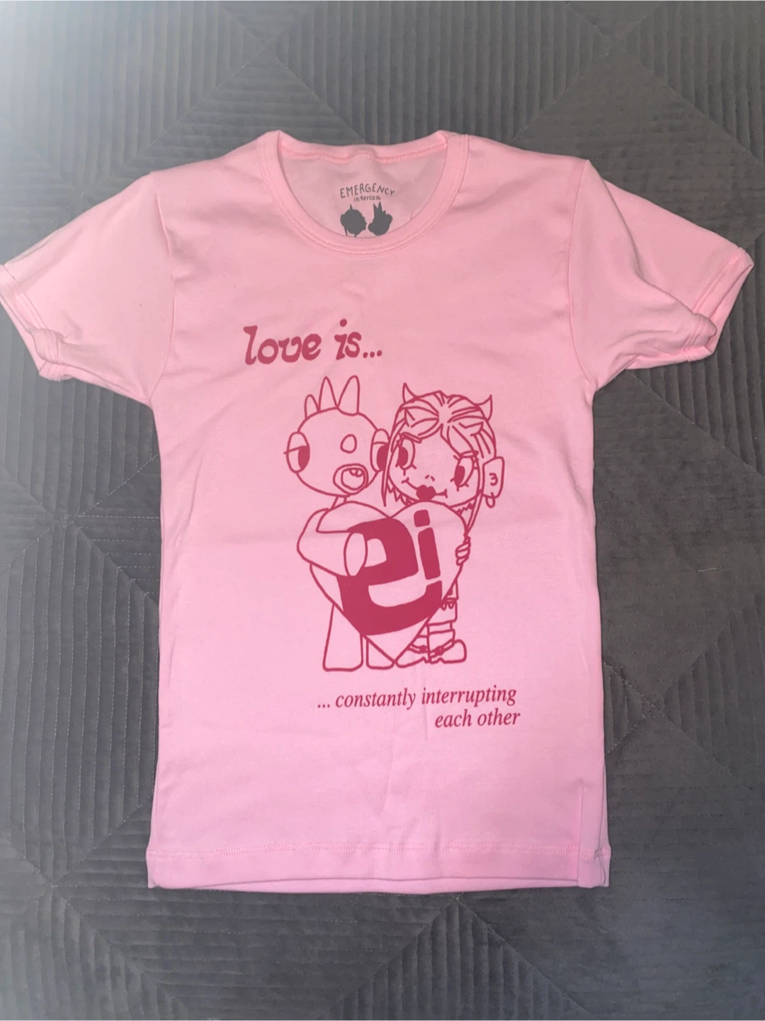 Emergency Intercom Podcast Merch -Pink Graphic T-Shirt