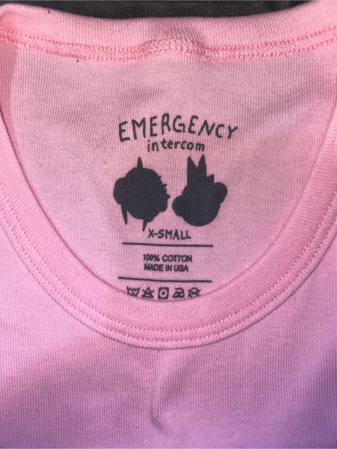 Emergency Intercom Podcast Merch -Pink Graphic T-Shirt - photo 2