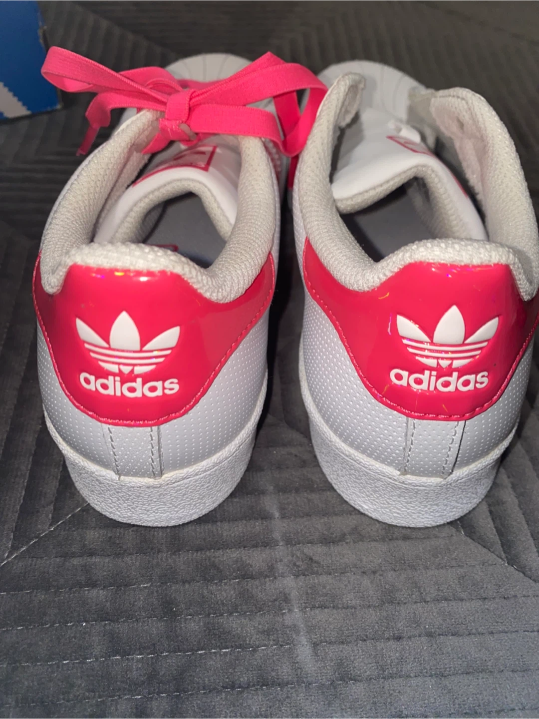Adidas Superstar Kids Shoes White/Pink Size 3 - photo 2
