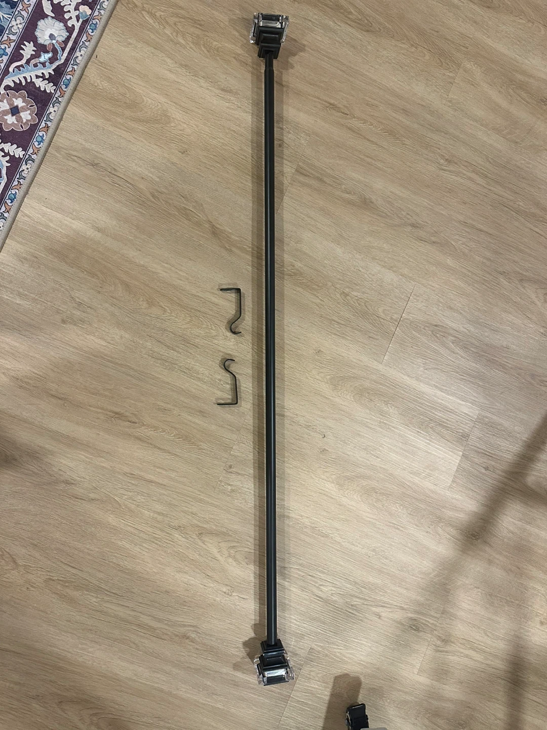 Crystal & Black Curtain Rod Finials -220cm-  (4 sets available)