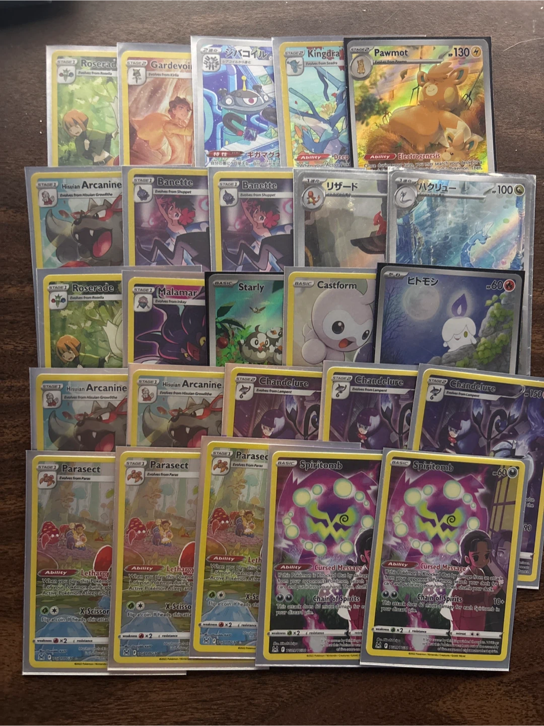 Assorted Pokémon IR Cards Japanese and English