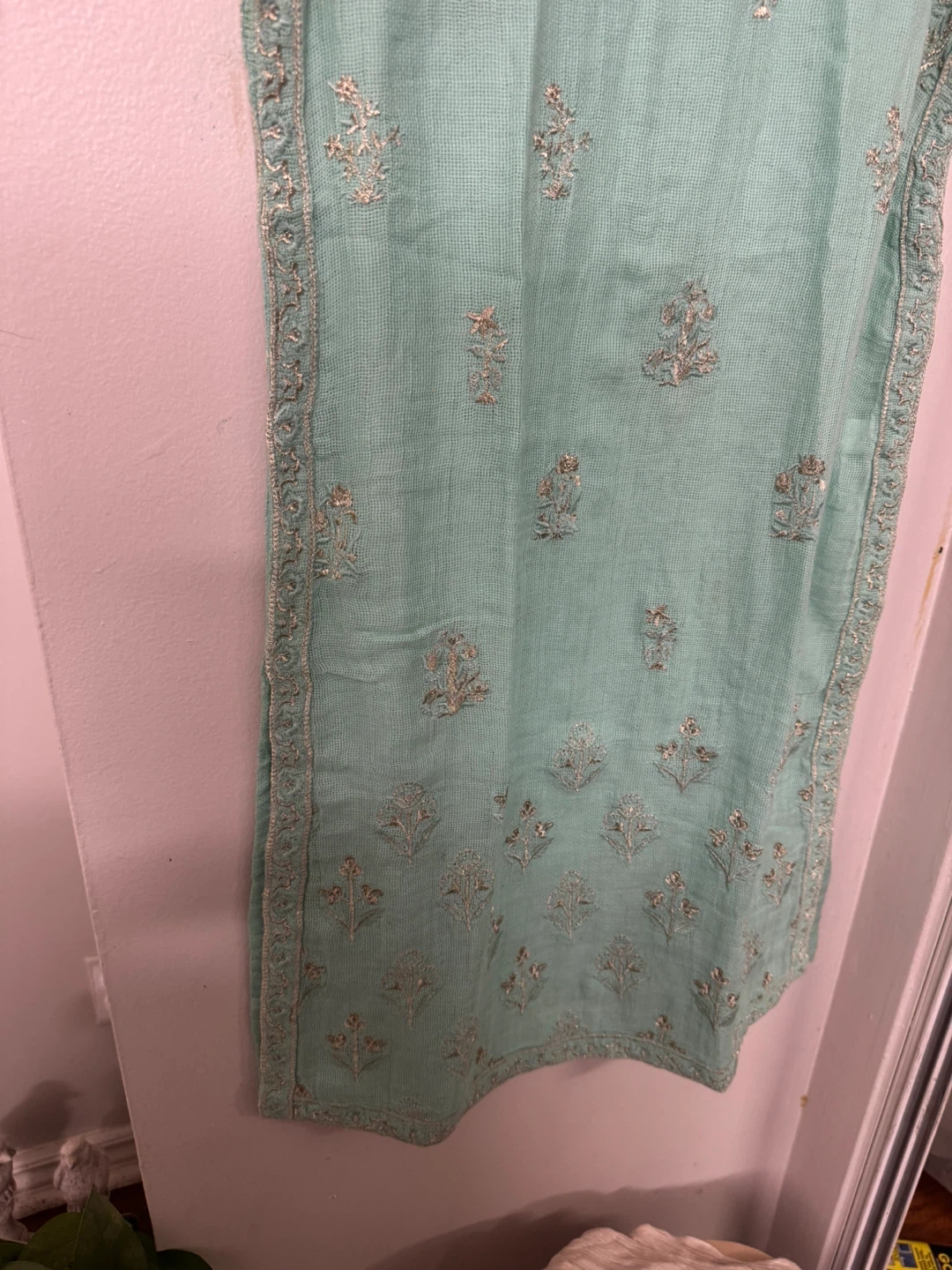 3pcs Mint Green Embroidered Sleeveless Tunic - photo 2