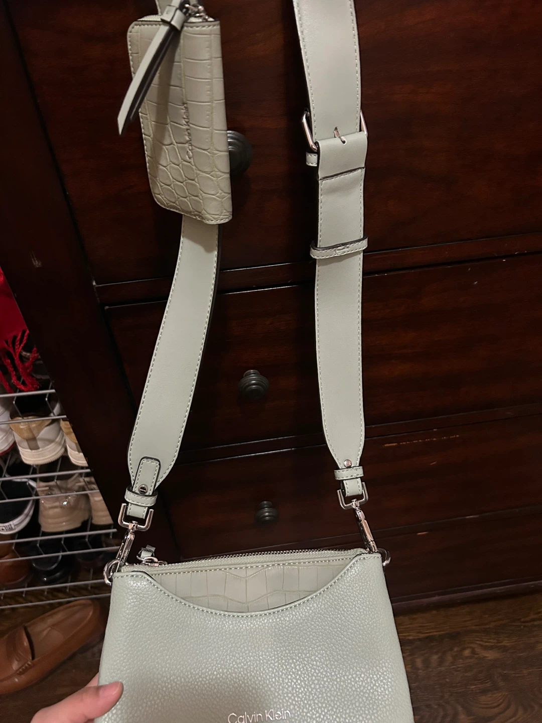 Calvin Klein Light Green Crossbody Bag with Cardholder - photo 4
