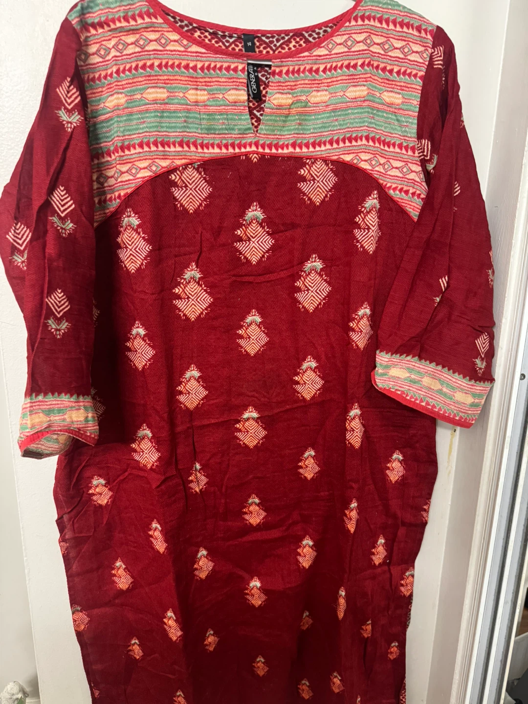 Generation Basic Women's Kurti - Red with shalwar - photo 5