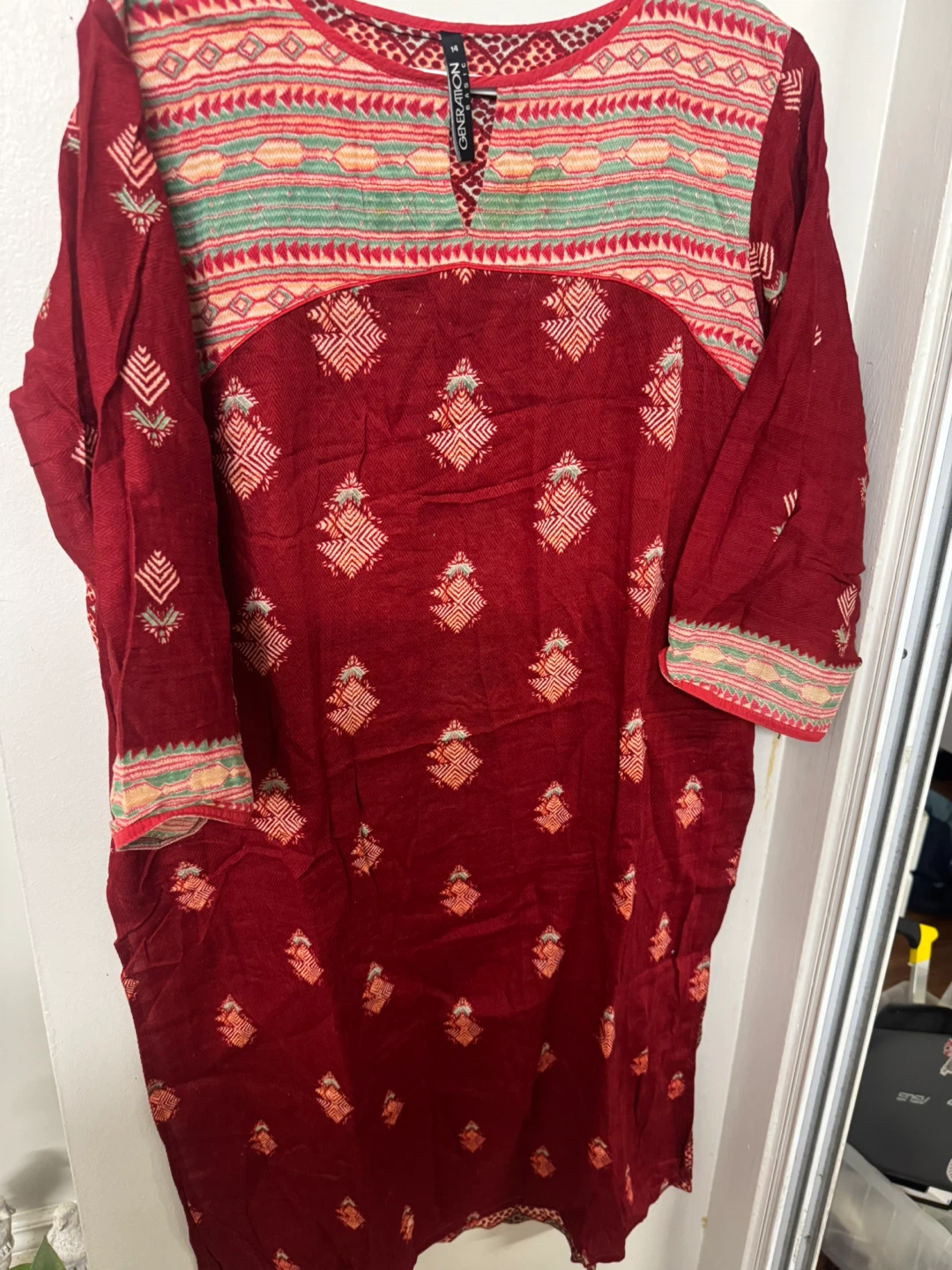 Generation Basic Women's Kurti - Red with shalwar - photo 3
