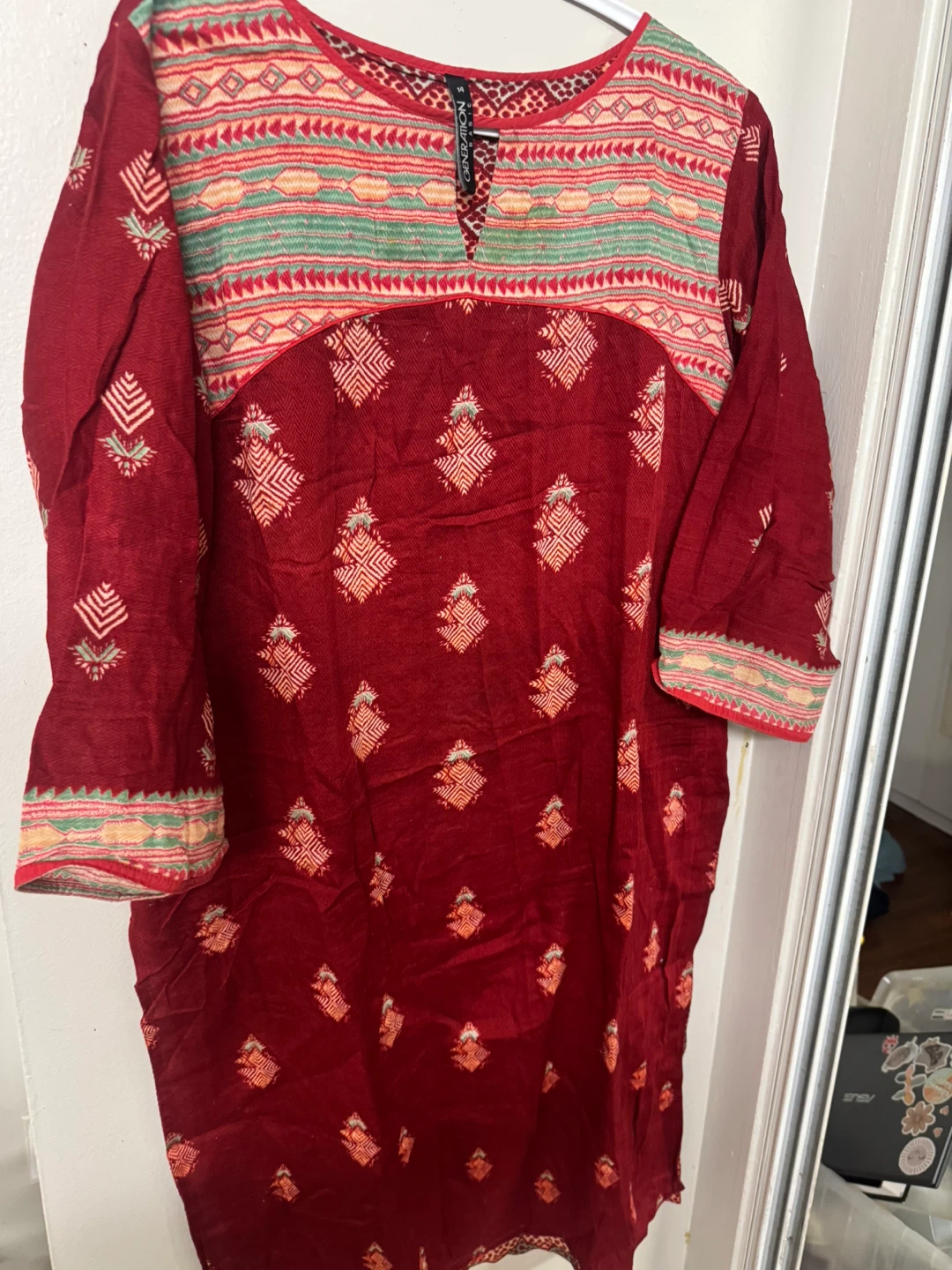 Generation Basic Women's Kurti - Red with shalwar
