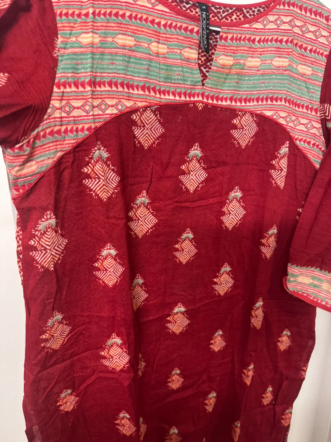 Generation Basic Women's Kurti - Red with shalwar - photo 2