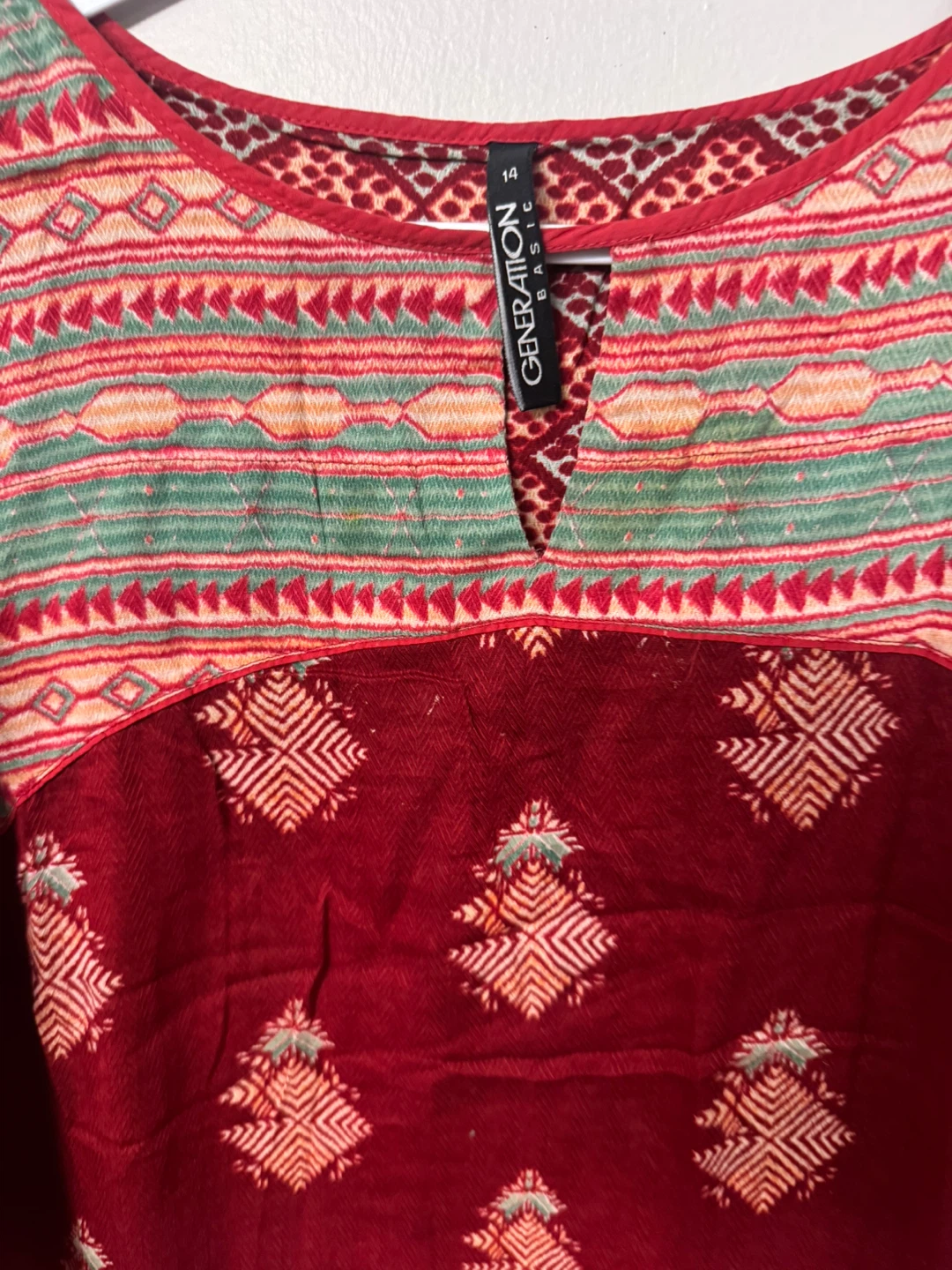 Generation Basic Women's Kurti - Red with shalwar - photo 4