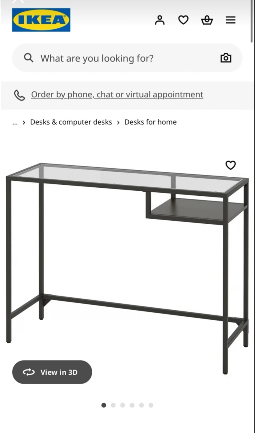 MUST GO TODAY! IKEA Desk with Glass Top