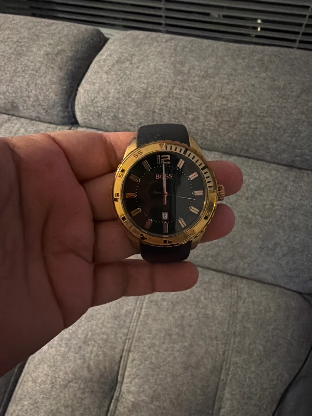 Hugo Boss Men's Watch - Gold Tone Black