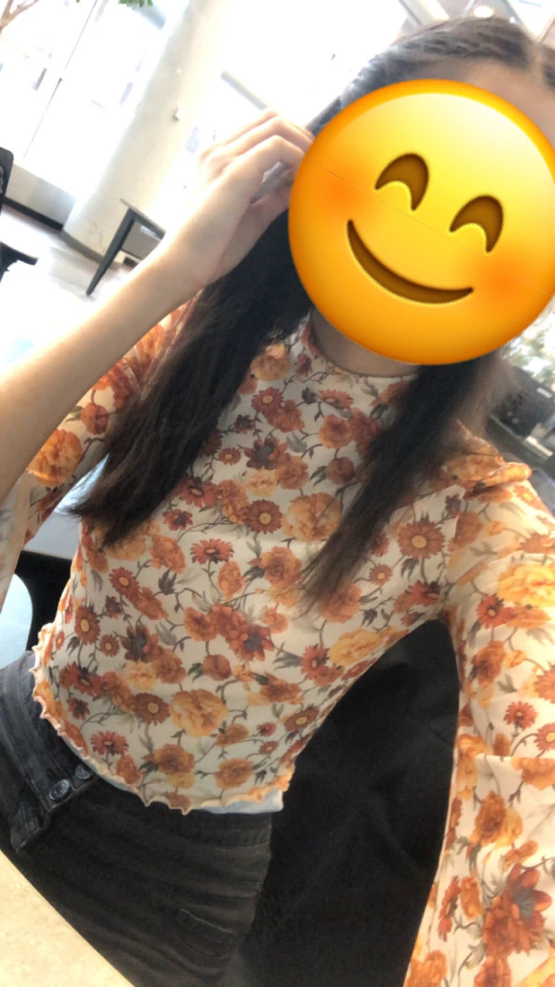 Floral Mesh Long Sleeve Top