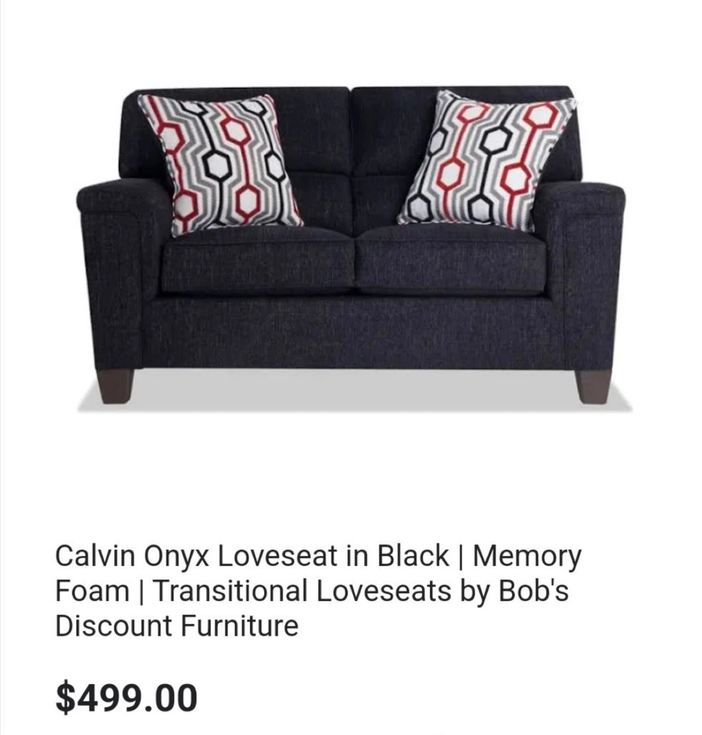 Sofá Loveseat in Black living Room - photo 3