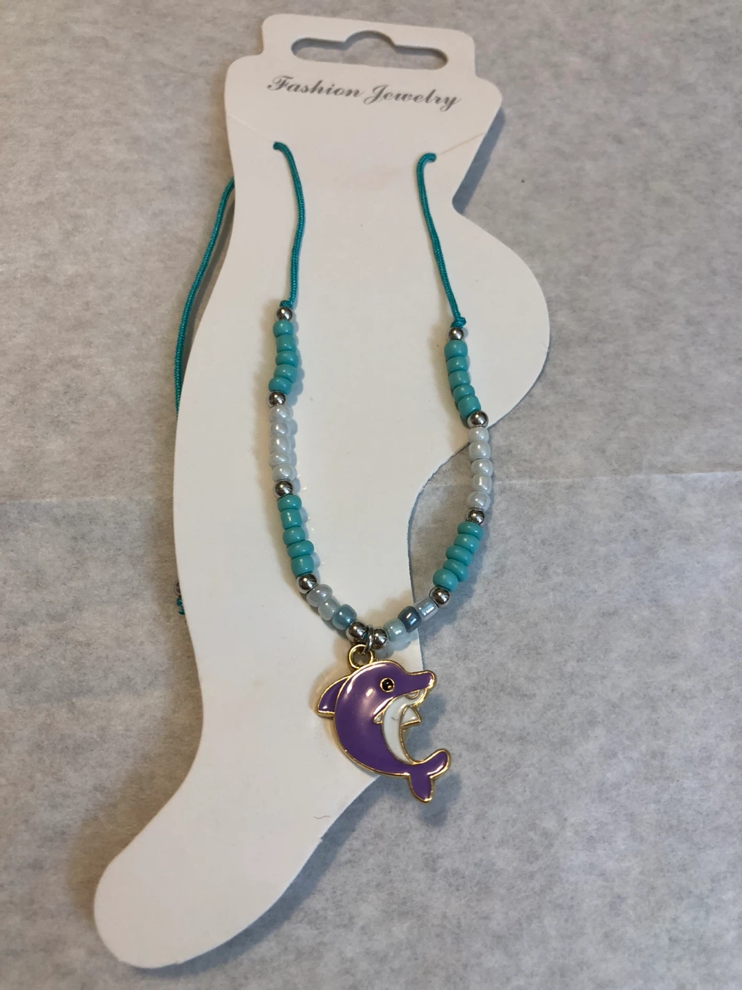 Beaded Dolphin Anklet