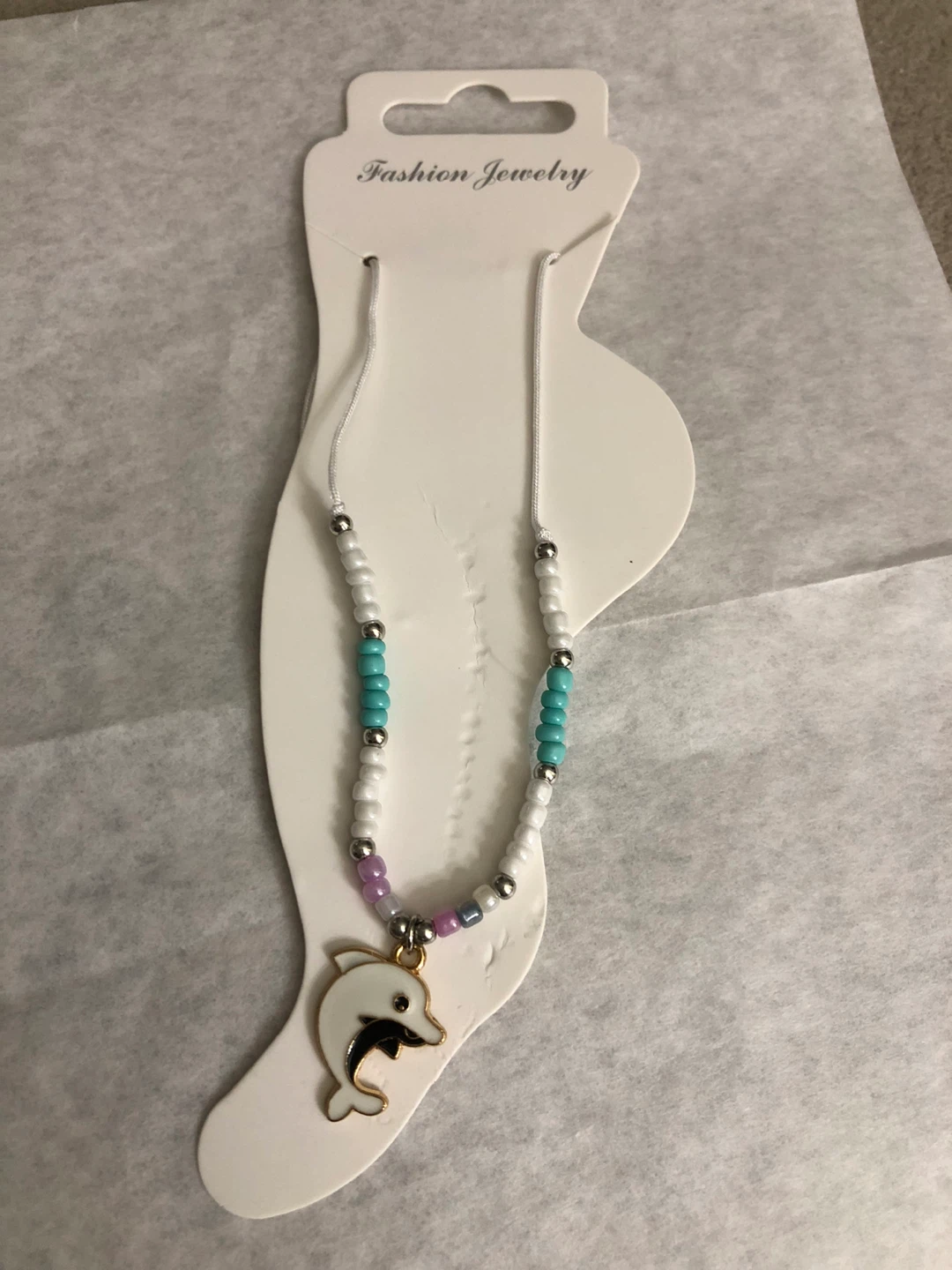 Beaded Dolphin Anklet