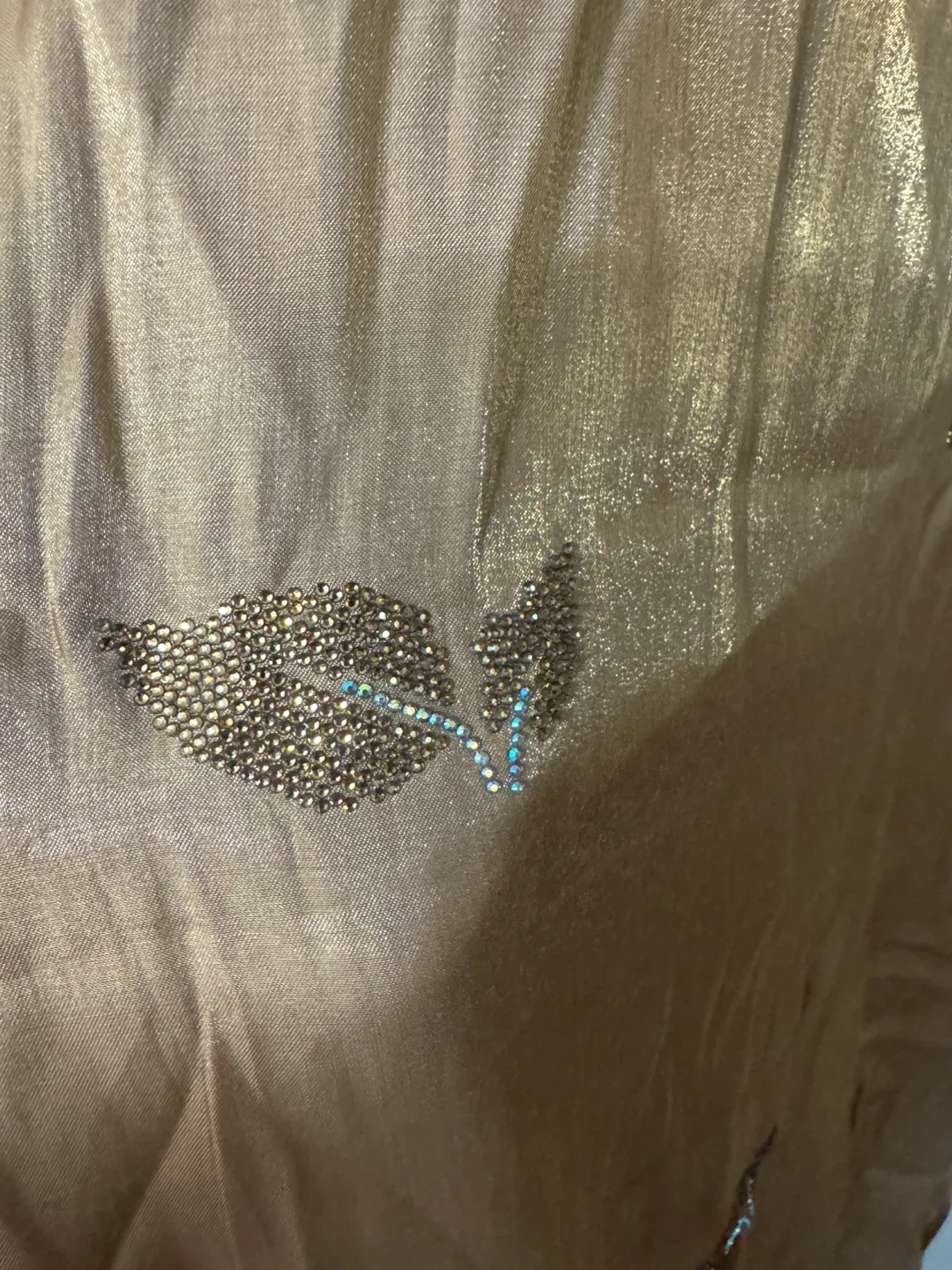 New Golden Embellished Long kaftan Silk - photo 5