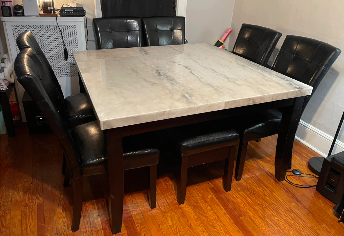 Dining Table with Marble Top for 8 people